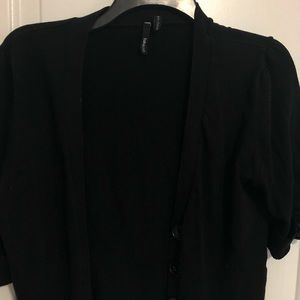 Half sleeve, black cardigan